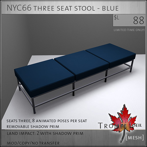 NYC66-three-seat-stool-blue-L88