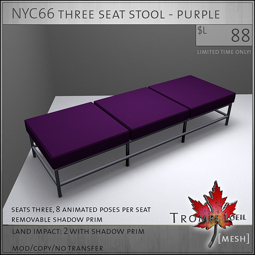 NYC66-three-seat-stool-purple-L88