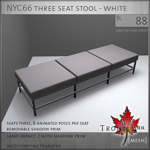 NYC66-three-seat-stool-white-L88