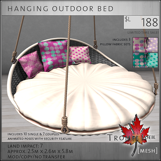hanging outdoor bed sales L188