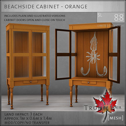 beachside cabinet orange L88