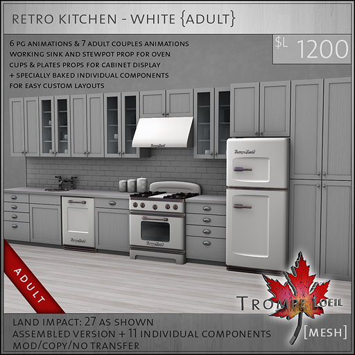 retro kitchen white A L1200