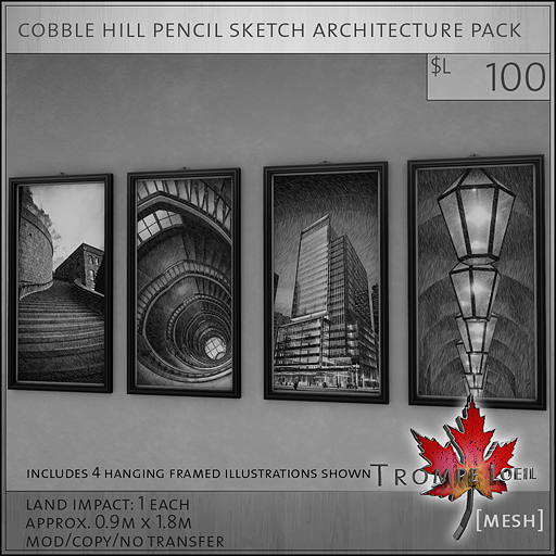 cobble hill pencil sketch architecture pack L100