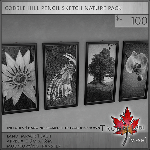 cobble hill pencil sketch nature pack L100