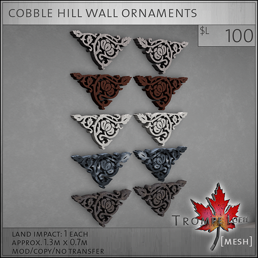 cobble hill wall ornaments L100