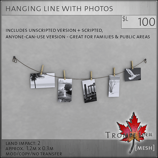 hanging line with photos sales image L100