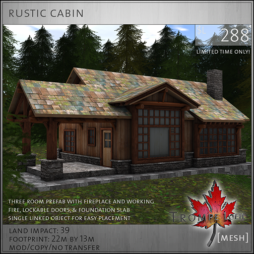 rustic cabin sales image L288