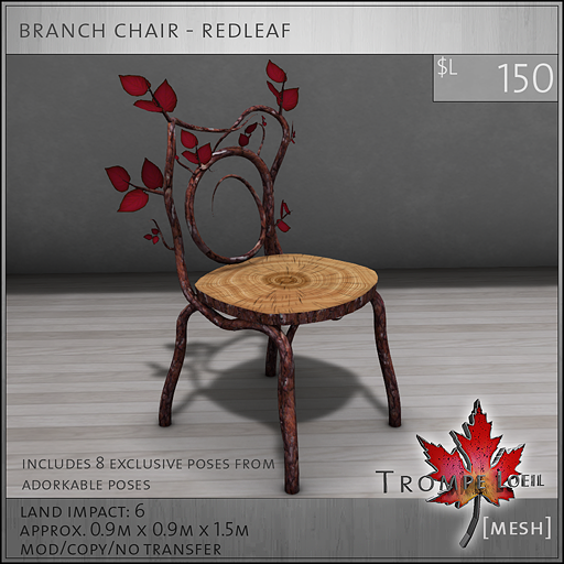 branch chair redleaf L150