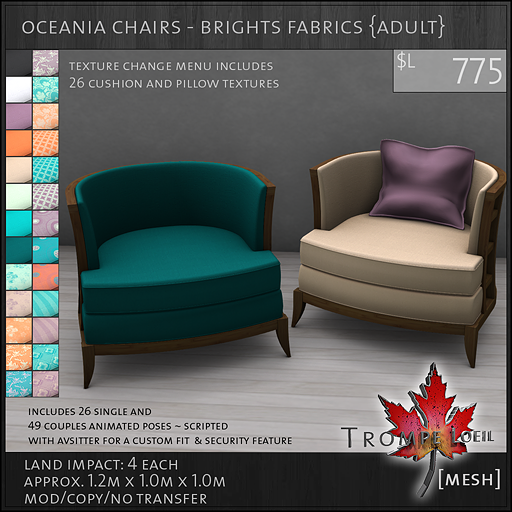oceania chairs brights Adult L775