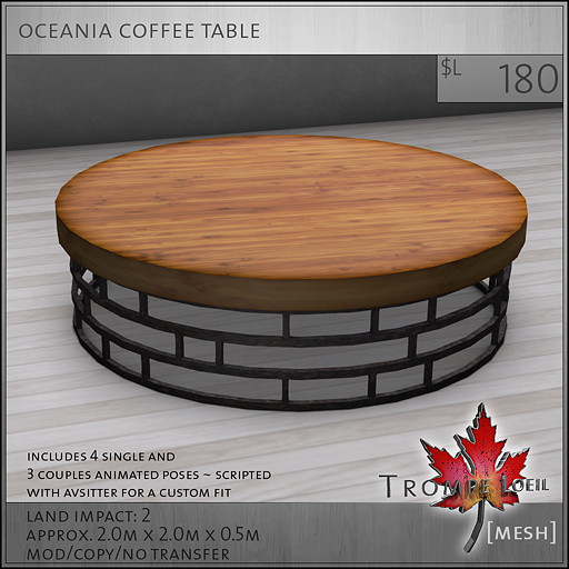 oceania coffee table L180