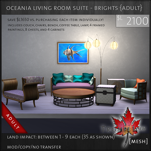 oceania living room suite brights Adult L2100