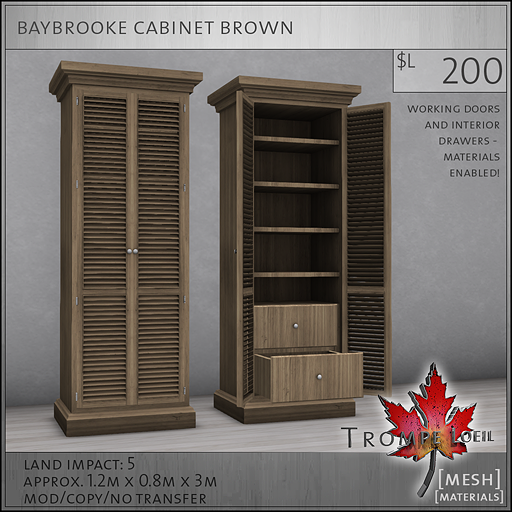 baybrooke cabinet brown L200