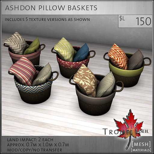 ashdon pillow baskets L150