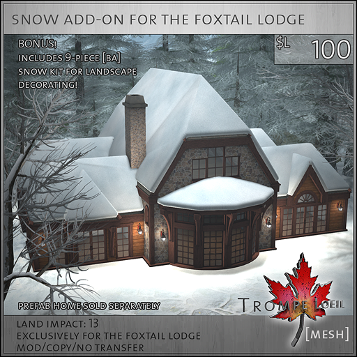 Snow Add-On for The Foxtail Lodge L100