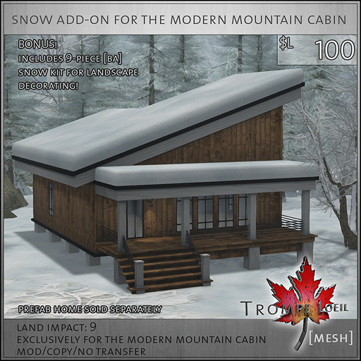 Snow Add-On for The Modern Mountain Cabin L100