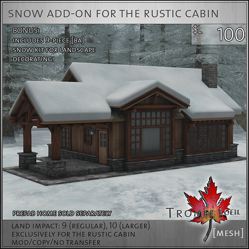 Snow Add-On for the Rustic Cabin L100
