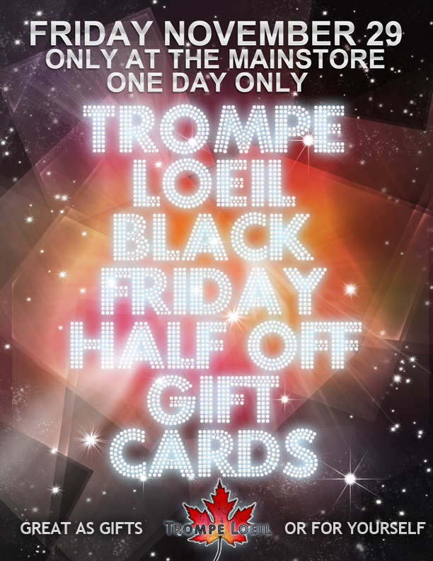 Trompe Loeil - Black Friday Half Off Gift Cards November 29