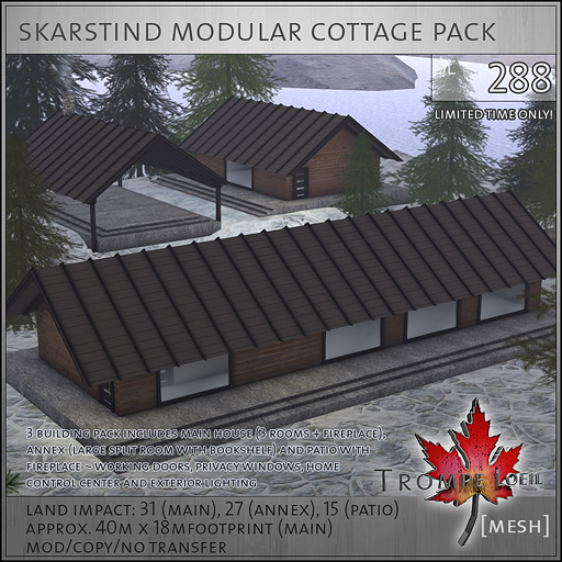 skarstind modular cottage pack L288