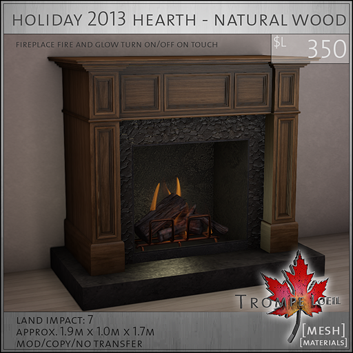 holiday 2013 hearth natural wood L350