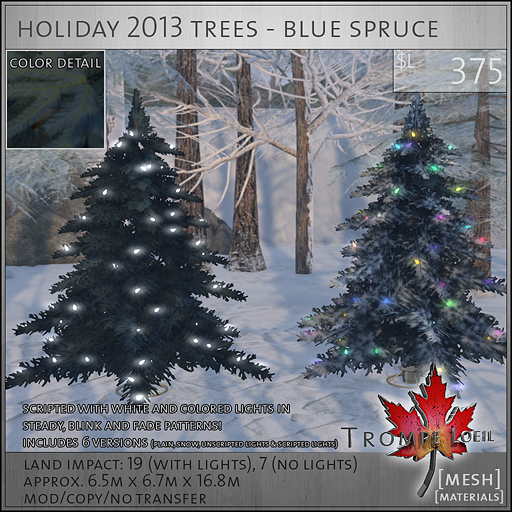 holiday 2013 trees blue spruce L375