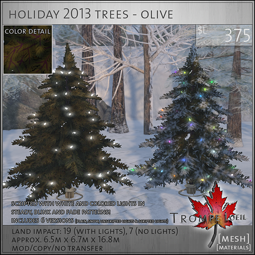 holiday 2013 trees olive L375