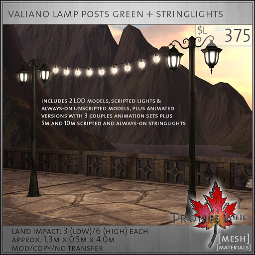 valiano lamp posts green L375