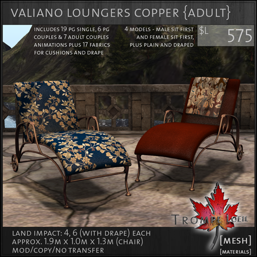 valiano loungers copper Adult L575