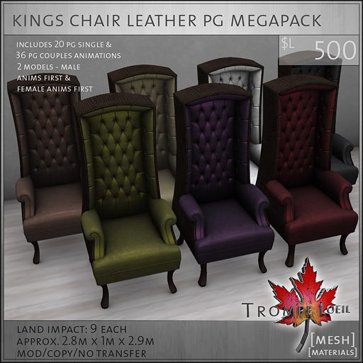 kings chair leather PG megapack L500