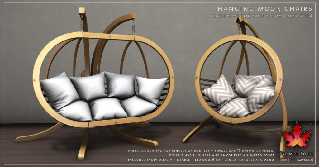 Trompe Loeil - Hanging Moon Chairs promo
