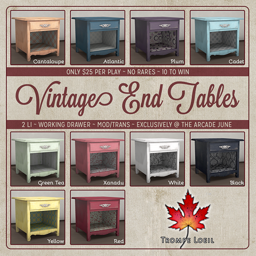 Trompe Loeil - Arcade June 2014 Vintage End Tables square 512