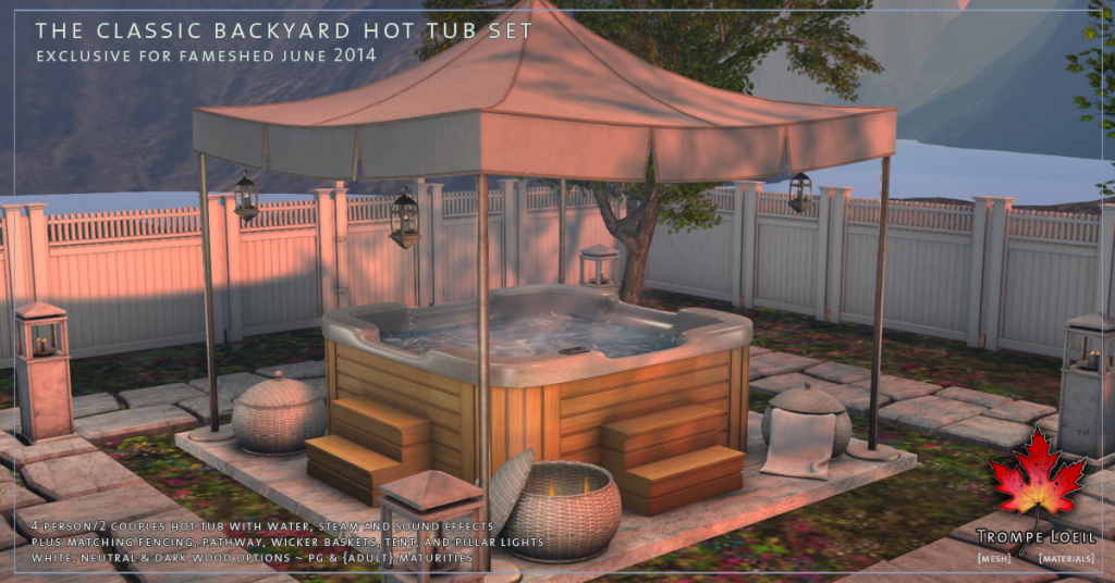 Trompe Loeil - Classic Backyard Hot Tub Set promo 01