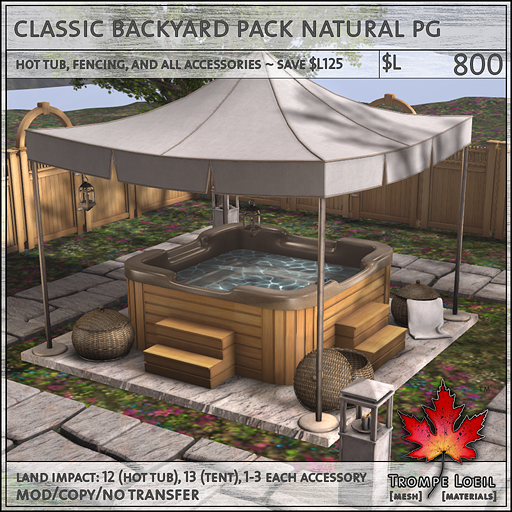 classic backyard pack natural PG L800
