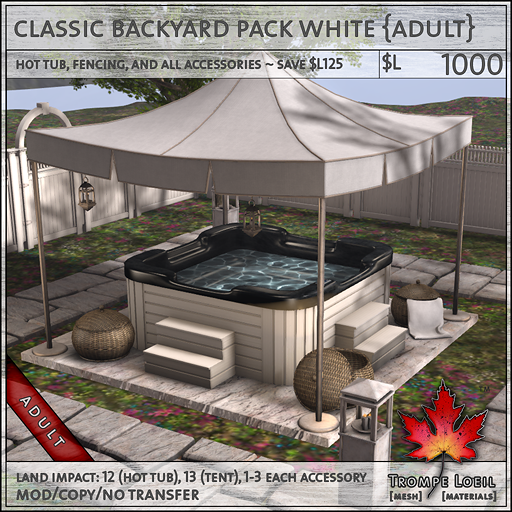 classic backyard pack white Adult L1000