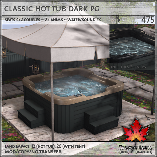 classic hot tub dark PG L475