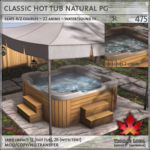 classic hot tub natural PG L475