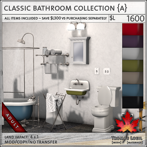 Classic Bathroom Collection Adult L1600