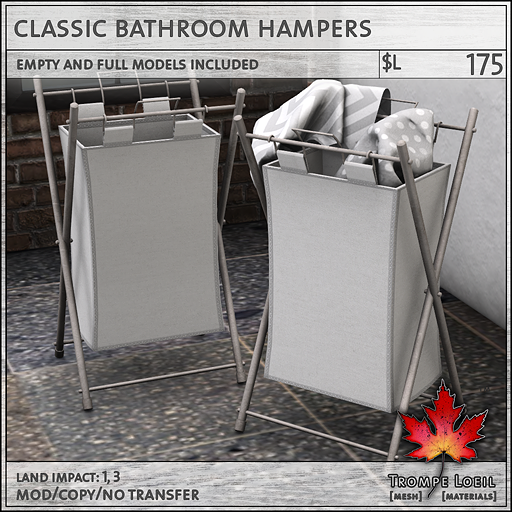 Classic Bathroom Hampers L175
