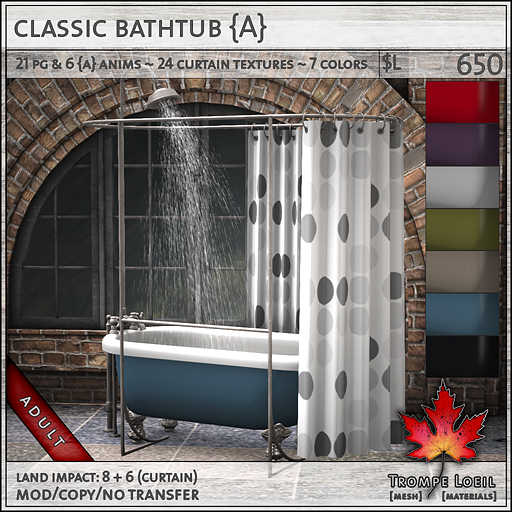 Classic Bathtub Adult L650
