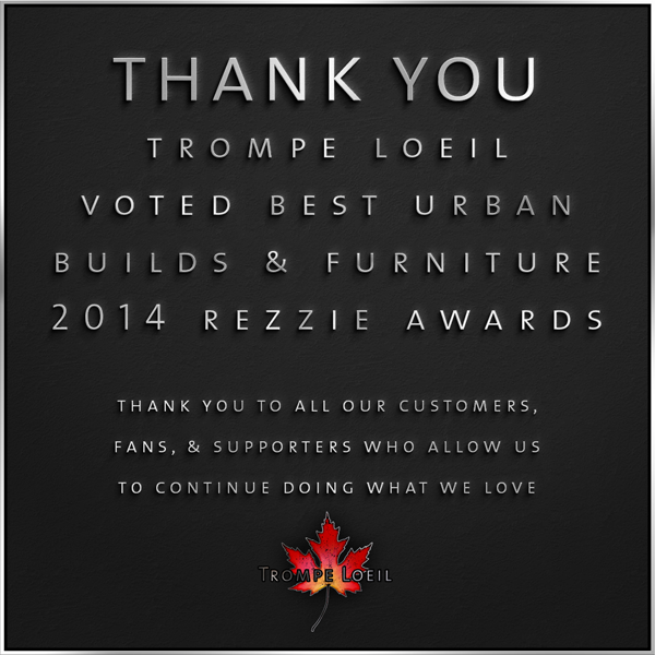 Trompe Loeil - 2014 Rezzie Award Thank You
