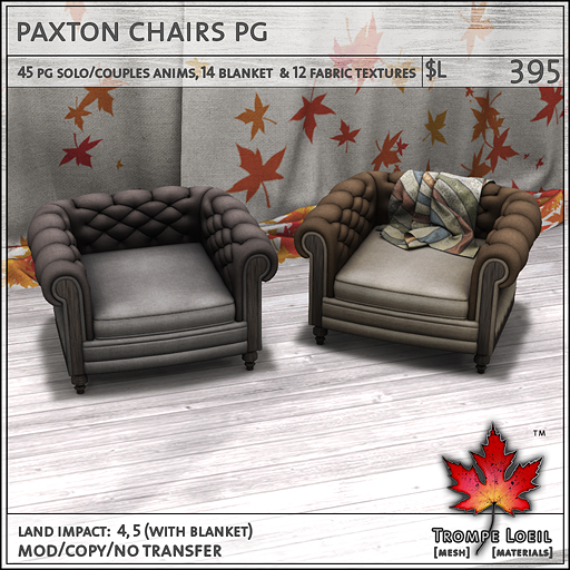 paxton chairs L395