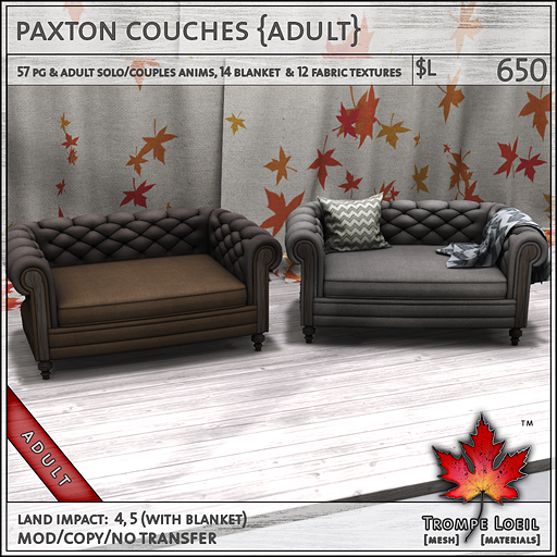 paxton couches adult L650
