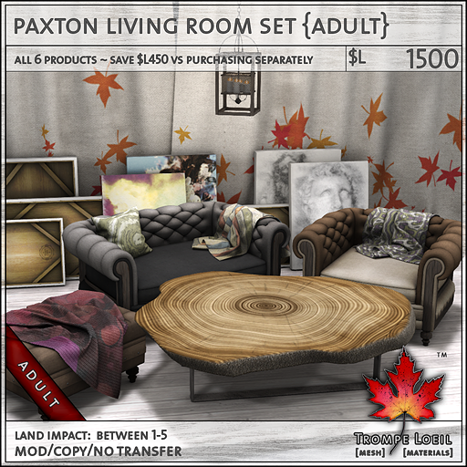 paxton living room set Adult L1500