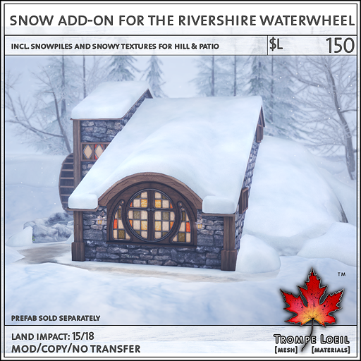Snow Addon Rivershire Waterwheel L150