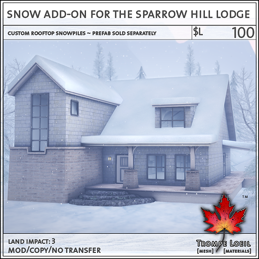 Snow Addon Sparrow Hill Lodge L100