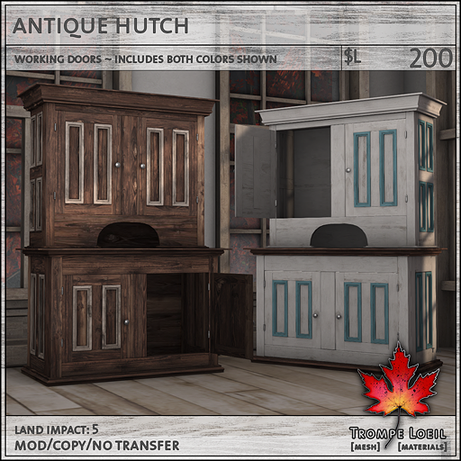 antique hutch L200