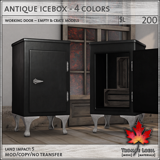 antique icebox L200