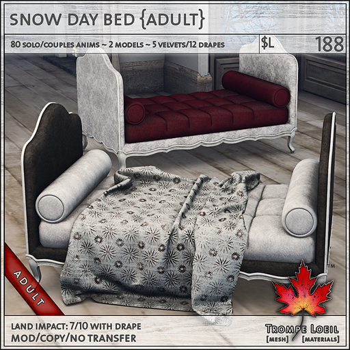 snow day bed Adult L188