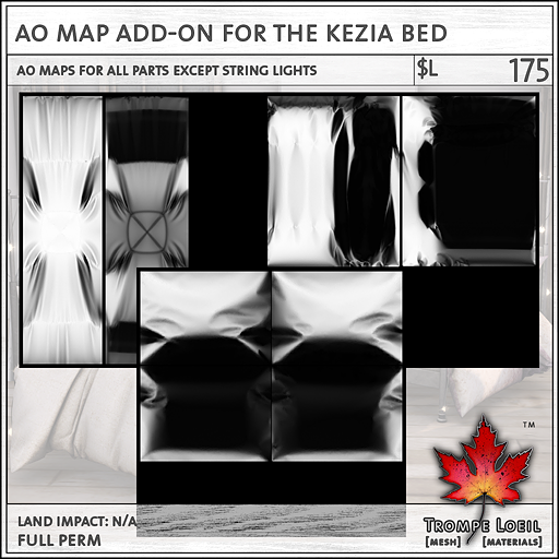 AO Map Addon for Kezia Bed sales L175