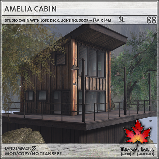 amelia cabin sales L88