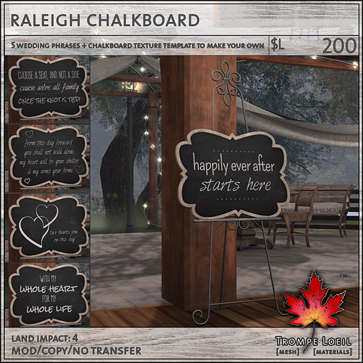 raleigh chalkboard L200